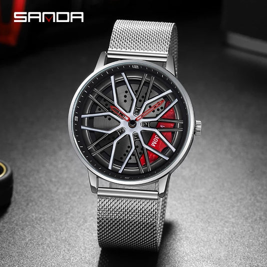 Reloj de rueda de carreras de lujo