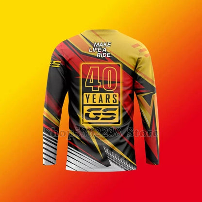 BMW 40 Jahre Motorrad langes T-Shirt