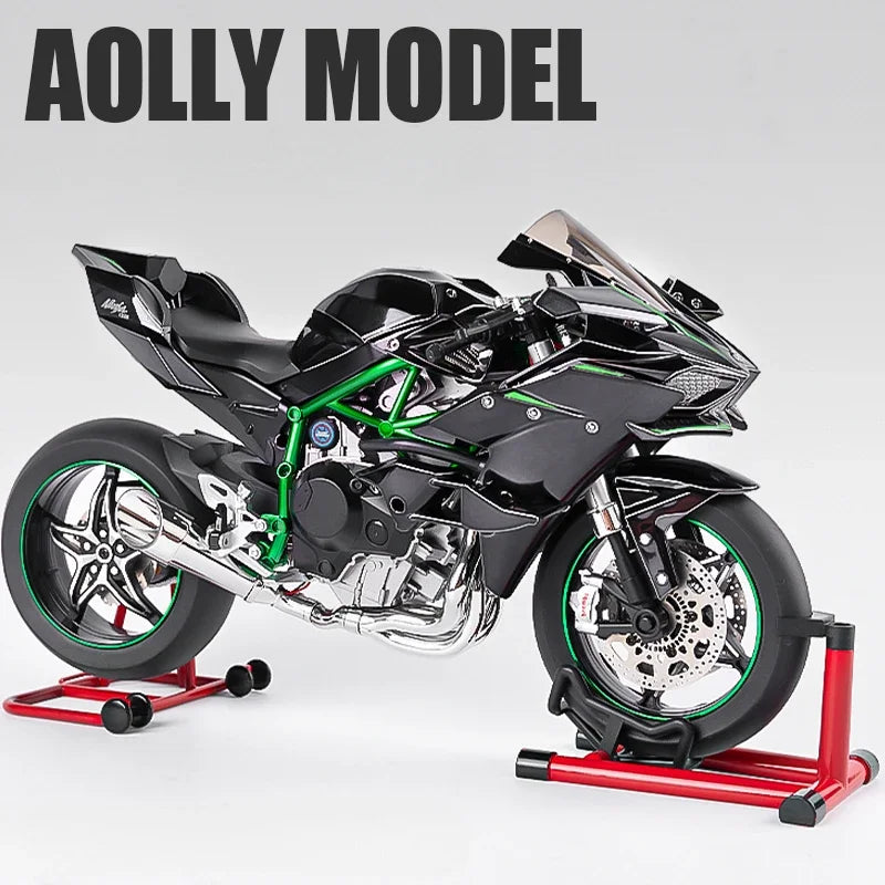 Motociclista di motocicletta da cust di Kawasaki Ninja H2R