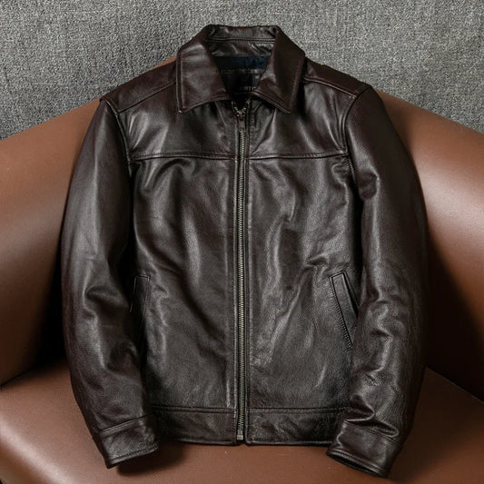 Men's Genuine Cowhide Leather Jacket