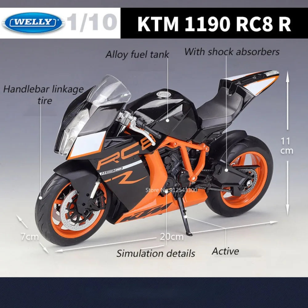 KTM 1190 RC8 R دراجة نارية مصغرة