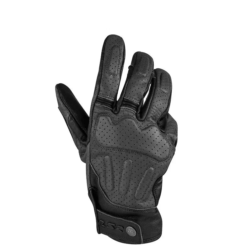 Guantes de moto de cuero rústico