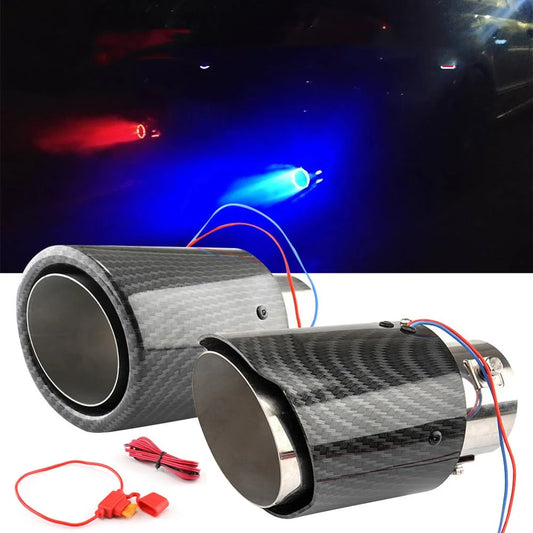 Carbon Fiber LED Exhaust Tip – Universal Fit (Exclusive for Cars)