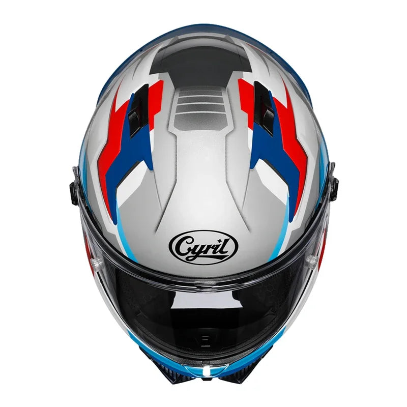 Capacete de motocicleta de rosto completo Cyril