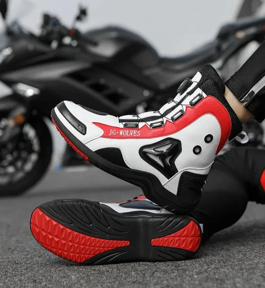 Boot de motociclista masculina