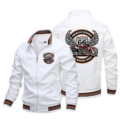 Route 66 Motorcycle Jacket - College