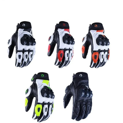 Gants de moto à écran tactile en fibre de carbone