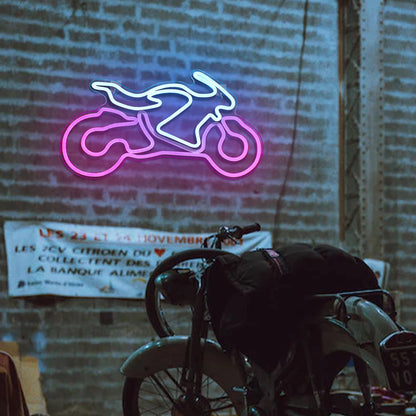 Motorrad- und Garagen -Neon -LED -Schild