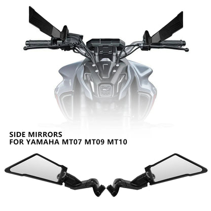 Motorcycle Rearview Mirrors - Rotating Side Mirrors