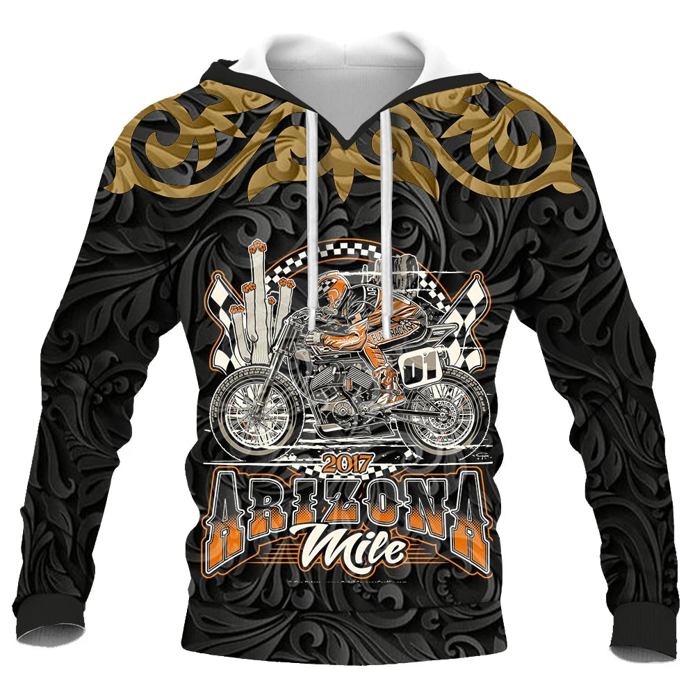 Hoodie de motocicleta no crânio