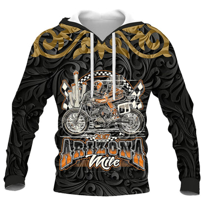 Sudadera con capucha de moto con calavera