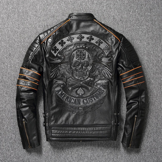 Skull 100%  Leather Jacket