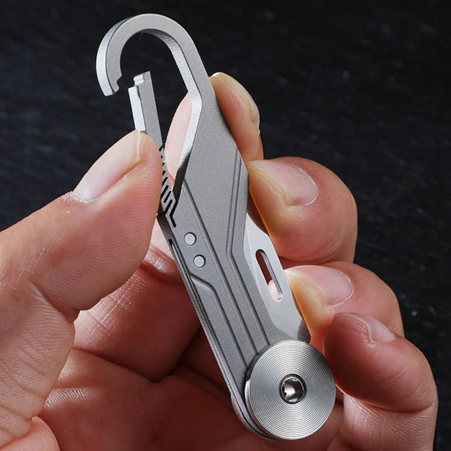 Titanium Multifonction Carabiner Keychain