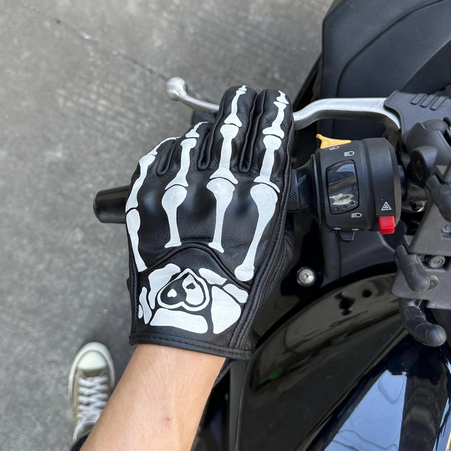 Guantes de motocicleta esqueleto