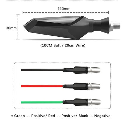 Motocicleta LED sinais de cor de cor