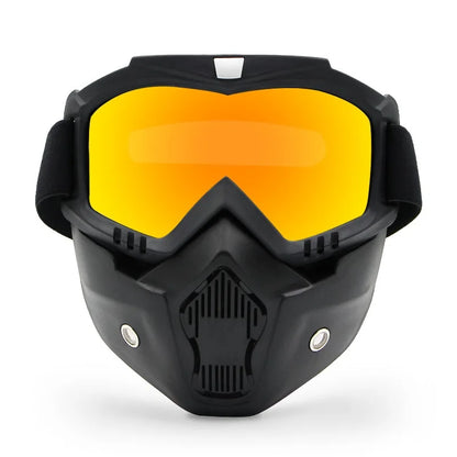 Motorcycle Off-Road Goggles with Detachable Mask