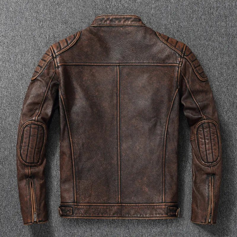 Motorradjacke aus 100 % Leder