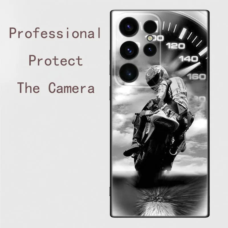 Motorcycle Sports Black Silicone Case 