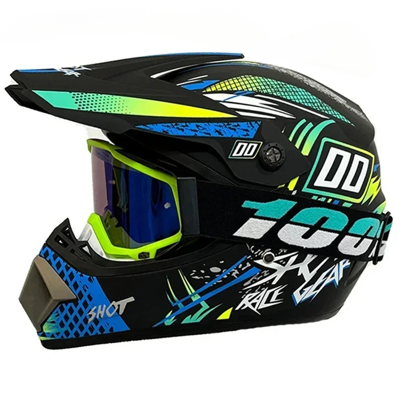 Casco motocross a faccia a fuoristrada fuoristrada