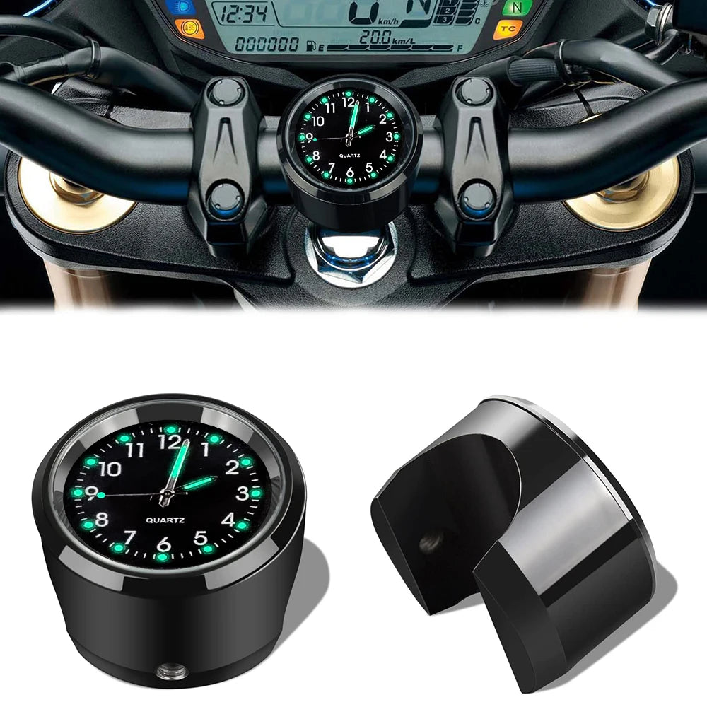 Horloge de guidon à moto lumineux