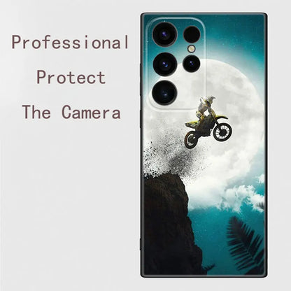 Motorcycle Sports Black Silicone Case 