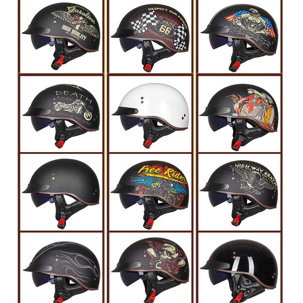 Classic Legends - Retro Motorcycle Half Helmet