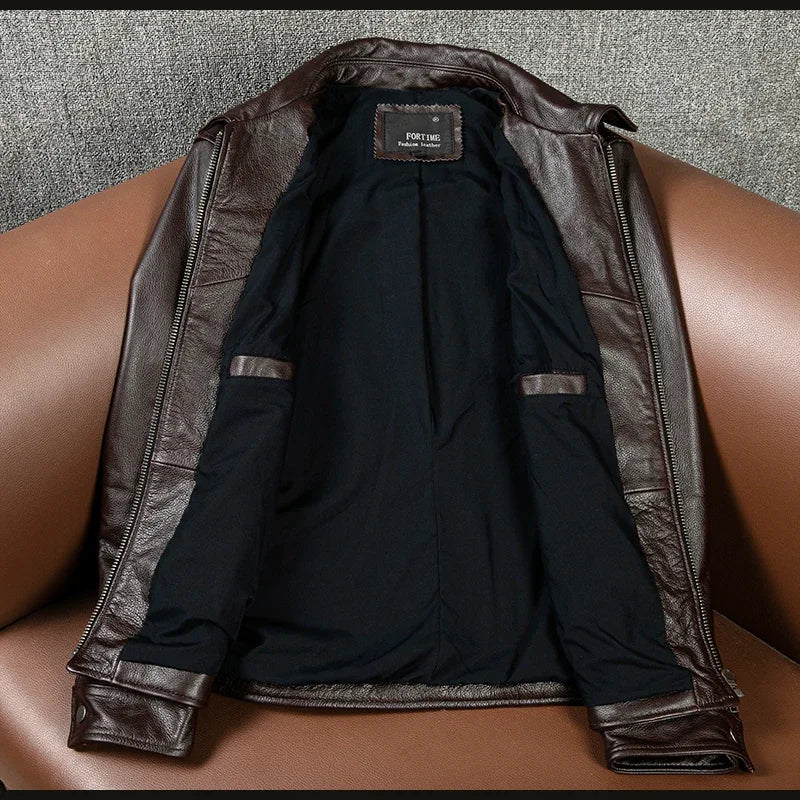 Men's Genuine Cowhide Leather Jacket