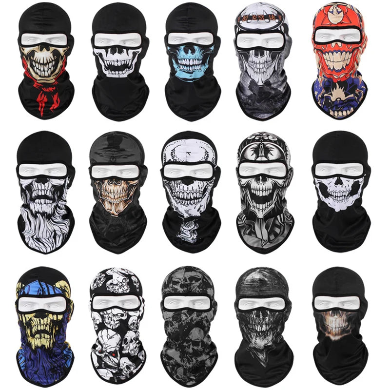 Motorrad Vollgesichts -Schädelmaske Balaclava