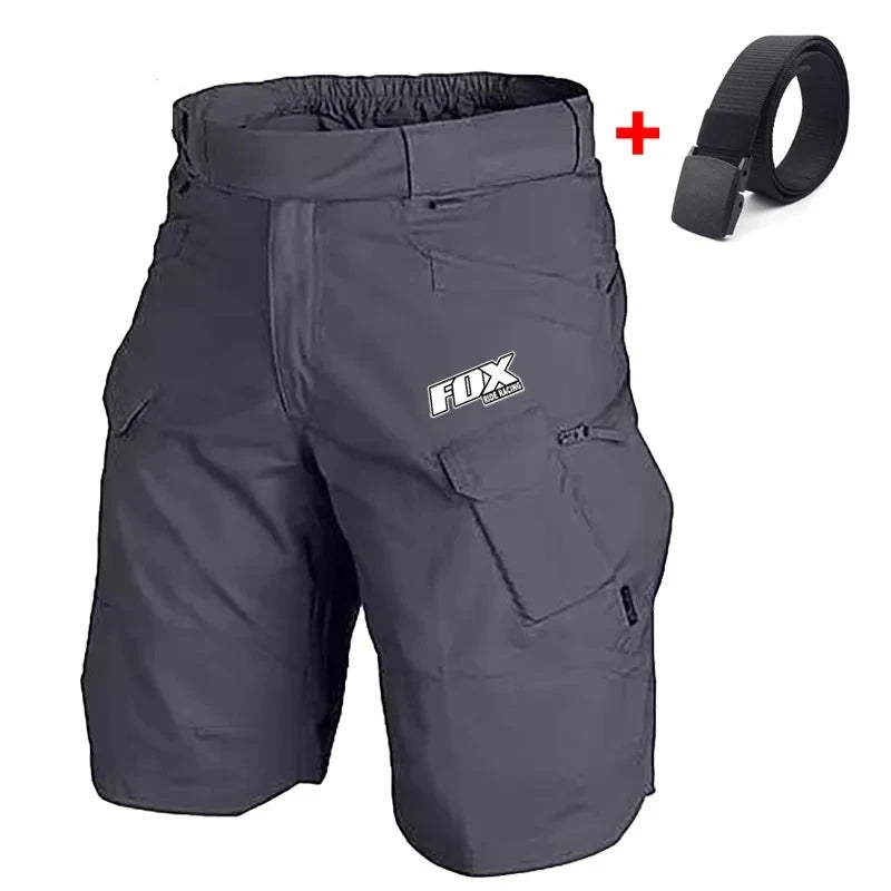 Shorts de ciclismo de vários bolsos masculinos