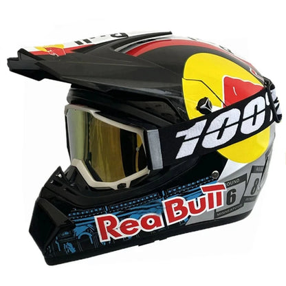 Casco de motocross de cara completa de montaña fuera de la carretera